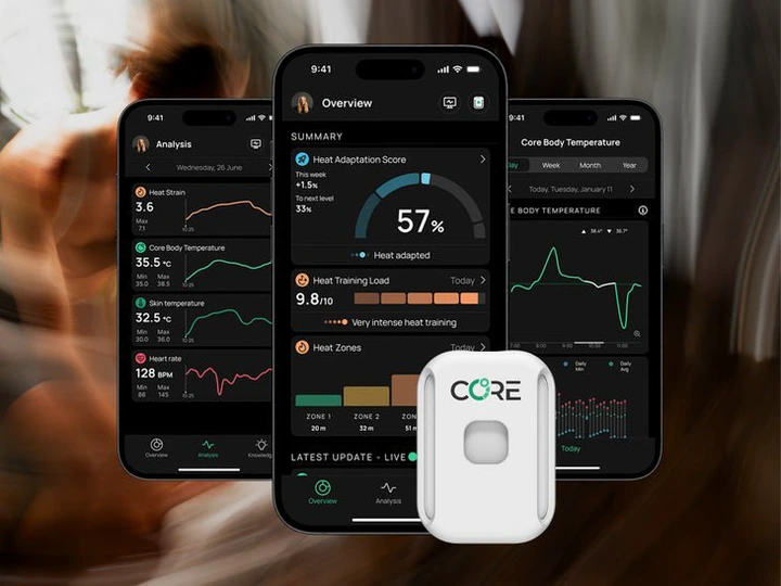 CORE2 heat acclimation app