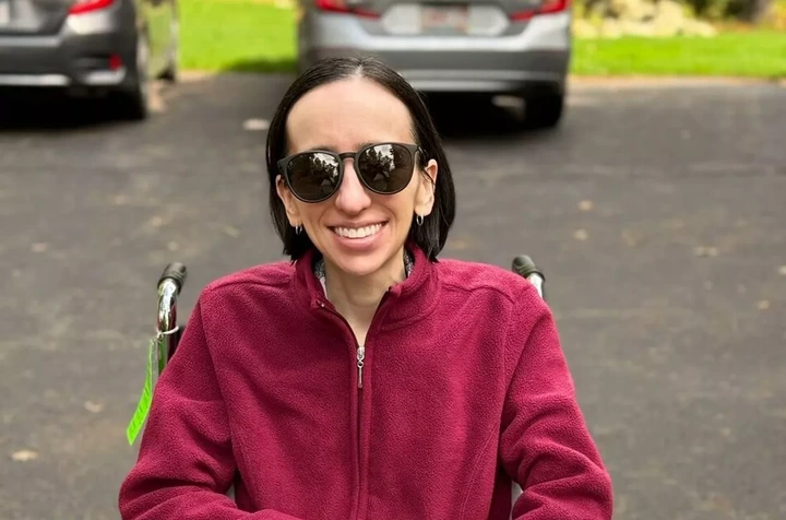 Woman in wheelchair