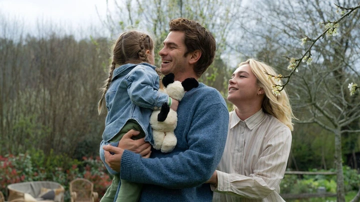 Andrew Garfield and Florence Pugh in "We Live in Time"