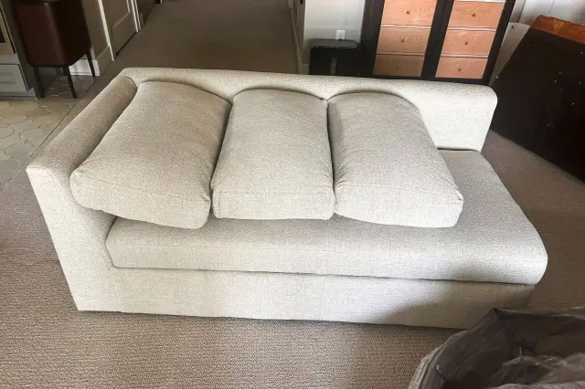 Room & Board Oxford Sectional being set up