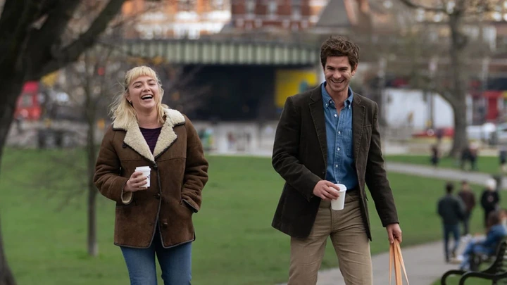 Andrew Garfield and Florence Pugh in "We Live in Time"