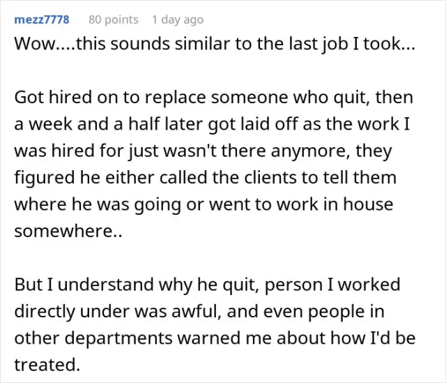 “About $60k In Billables A Month”: Fired Employee Scores Big When Client Follows Them