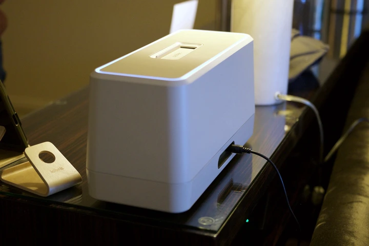 The Swippitt Center sitting on a table.