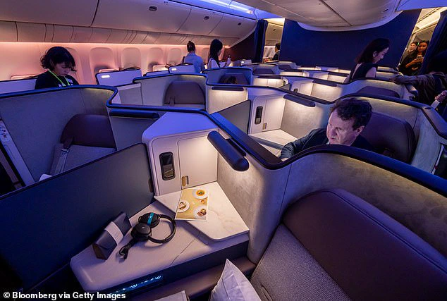 While first-class travelers enjoy additional room, etiquette specialists advise that they remain considerate of their fellow passengers (stock photo).