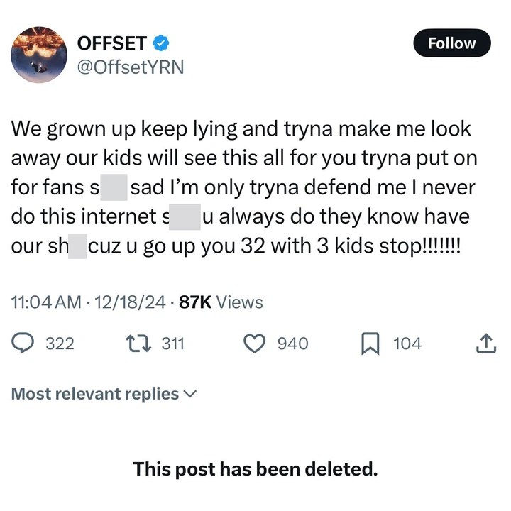 Cardi B and Offset have three children together and tied the knot in 2017, although they have since separated once more.