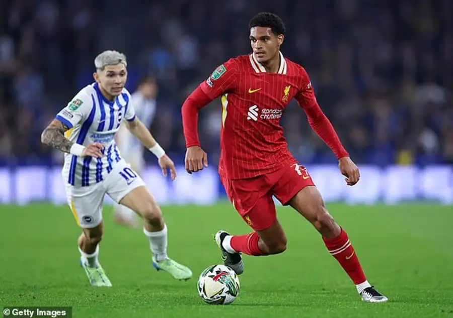 Slot defends Quansah after Reds starlet's error led to a goal against Brighton