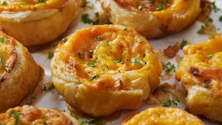 Ham Pinwheel's with Cheddar Cheese, Parsley and Cream Cheese
