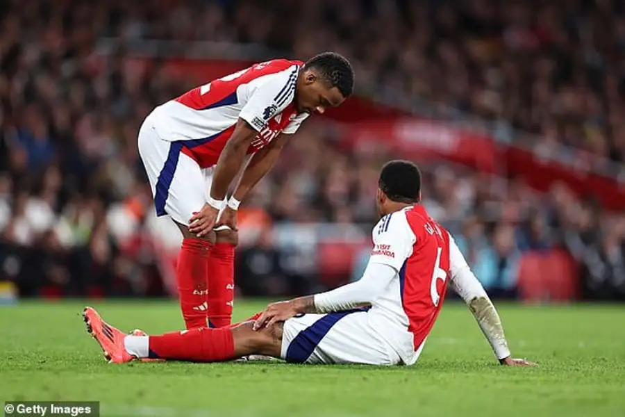 Arteta hints Gabriel WILL be fit for Newcastle clash after he got injured