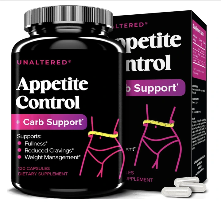 UNALTERED Appetite Suppressant for Women - Helps Manage Cravings, Promotes Fullness, & Supports Weight Loss - Natural Dietary Supplement with Chromium Picolinate & Glucomannan - 120 Vegan Capsules