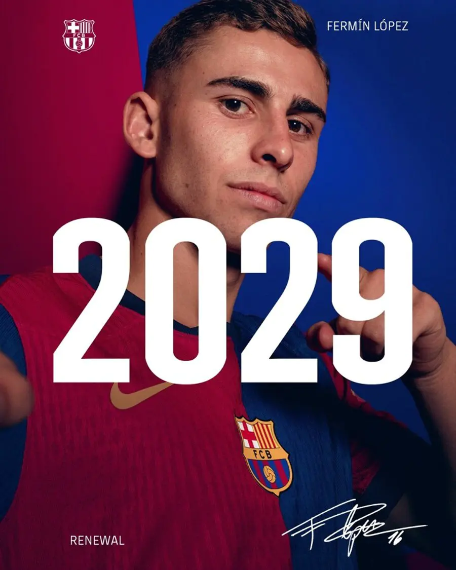 OFFICIAL: Barcelona extend Fermín López's contract until 2029