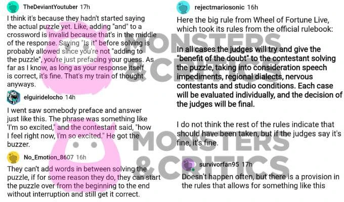 wheel of fortune fans debate a rule on reddit