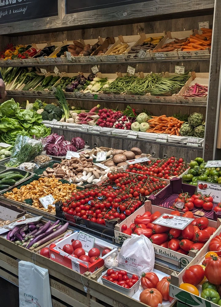 european style grocery store produce aisle