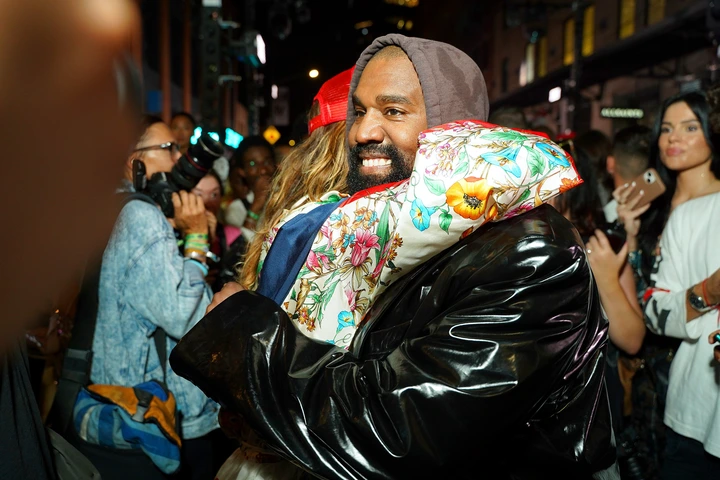 NEW YORK, NEW YORK - SEPTEMBER 12: Jared Leto and Kanye West attend VOGUE World: New York on September 12, 2022 in New York City. (Photo by Sean Zanni/Getty Images for Vogue)