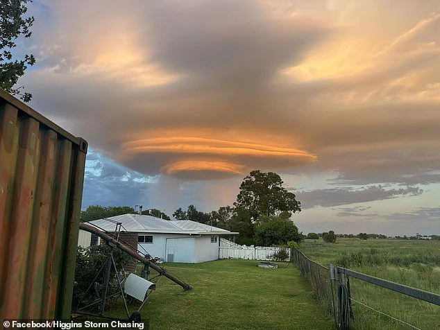 What you're seeing is a lenticular cloud, known for its ability to form smooth, circular shapes.