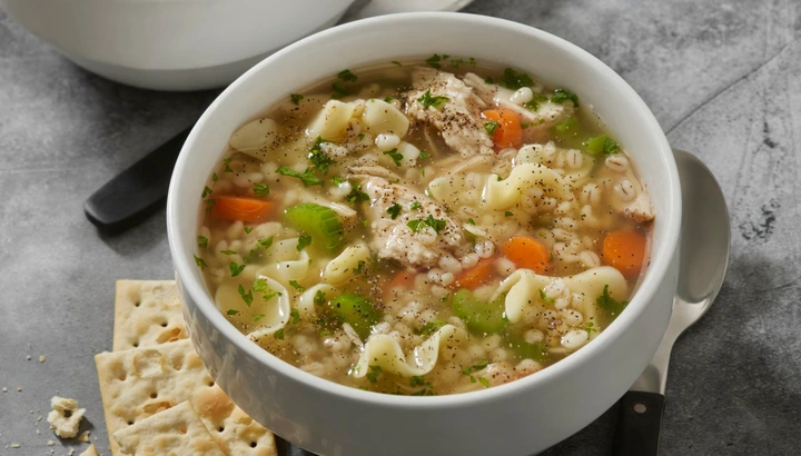 bowl of chicken noodle soup